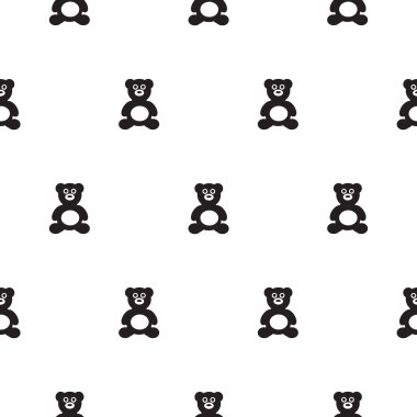 Siyah ve beyaz çocuk desen ayı.