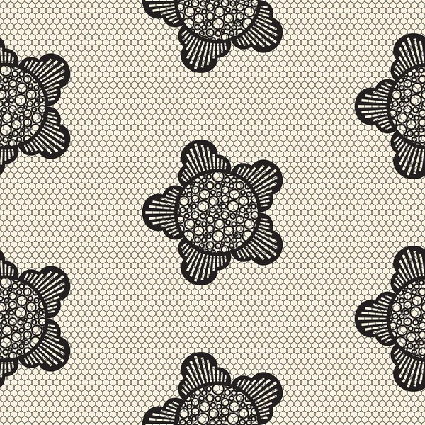 Red de patrón sin costuras de encaje de flor . — Archivo Imágenes Vectoriales
