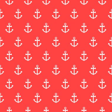 Deniz çapa ile sorunsuz vektör desen.