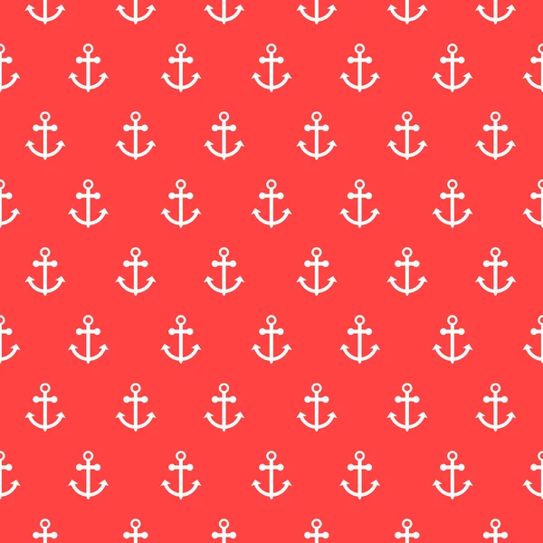 Seamless vector pattern with nautical anchors. — Stock Vector