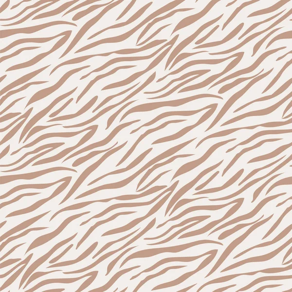 Ilustración de textura de patrón de rayas sin costuras de cebra. Colores beige — Vector de stock