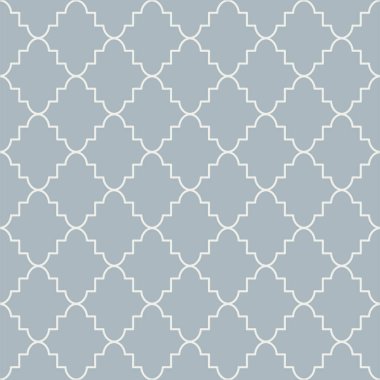 Tek renkli mavi geometrik dikişsiz desen. Geriye dönük fayanslı arka plan hattı ızgarası. Duvar kağıdı ve kumaş baskı tasarımları için klasik doku