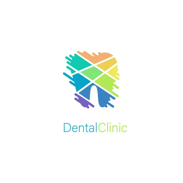 Dental clinic stylized tooth logo concept for medical branding — Stock Vector