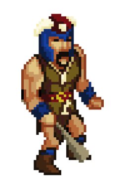 Piksel stil oyun karakteri vektör