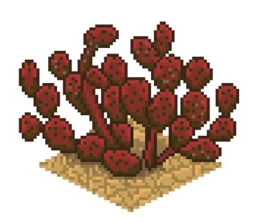 Opuntia gosseliniana izole illüstrasyon vektör