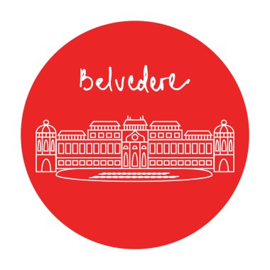 Viyana Belvedere Sarayı Müzesi karmaşık vektör simgesi