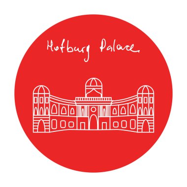 Avusturya Hofburg ikamet Sarayı vektör simgesi
