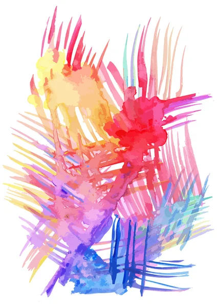 Aquarelle feuille de palmier illustration — Image vectorielle
