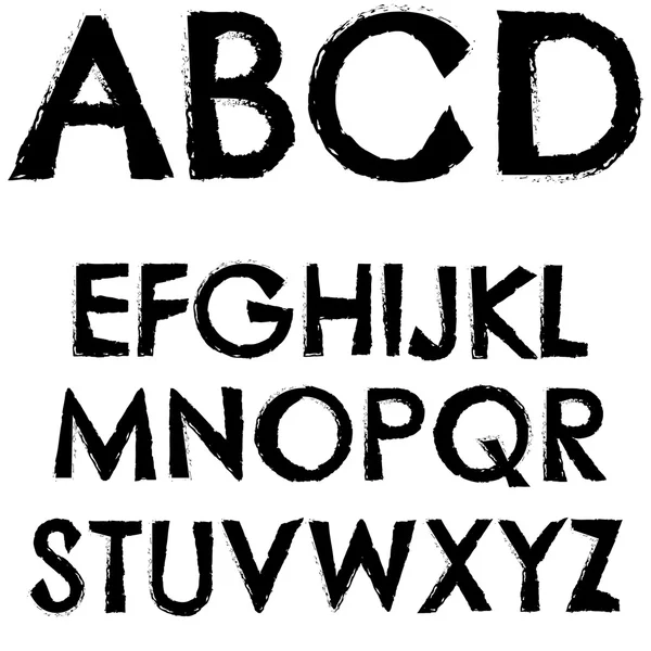 Grunge yazı tipi tam Alfabe harf