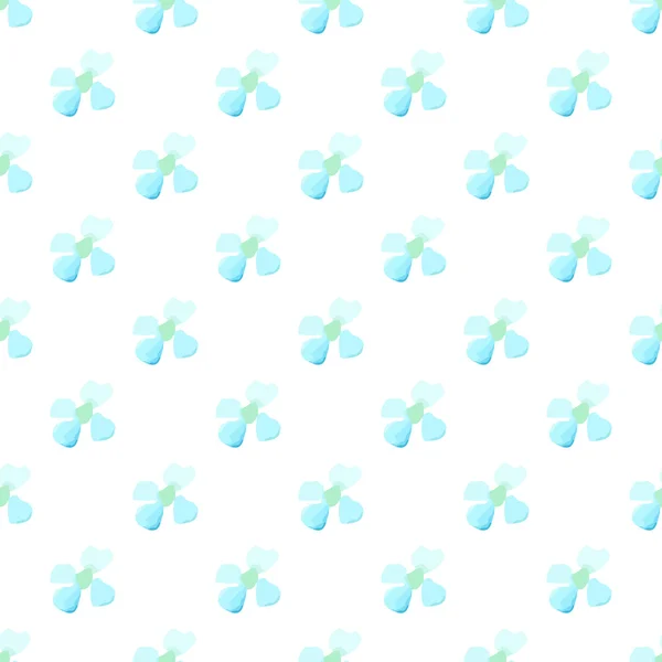 Watercolor white blue flower seamless vector pattern light background. Small daisies summer, daisy field — Stock vektor