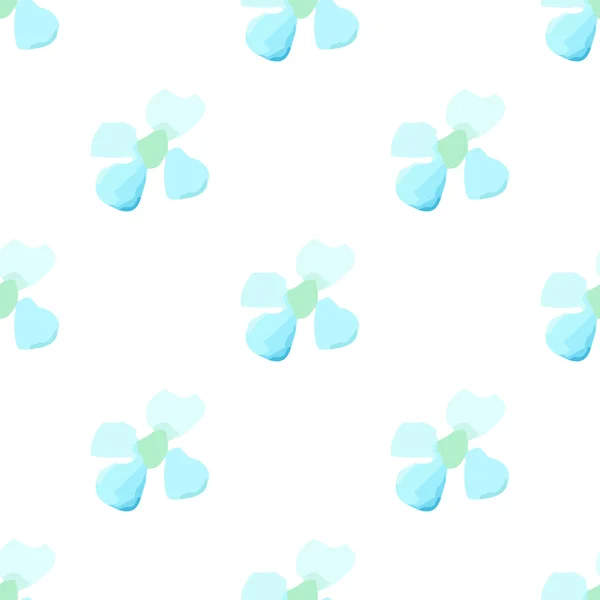 Acuarela blanca flor azul sin costuras patrón de vectores fondo claro. Pequeñas margaritas de verano, campo de margaritas — Vector de stock