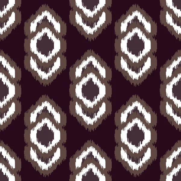 Ikat patrón inconsútil vector. Fondo geométrico abstracto para tela, papel de impresión o de embalaje . — Archivo Imágenes Vectoriales