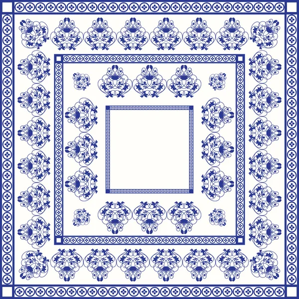 Akdeniz geleneksel mavi ve beyaz döşeme deseni. 