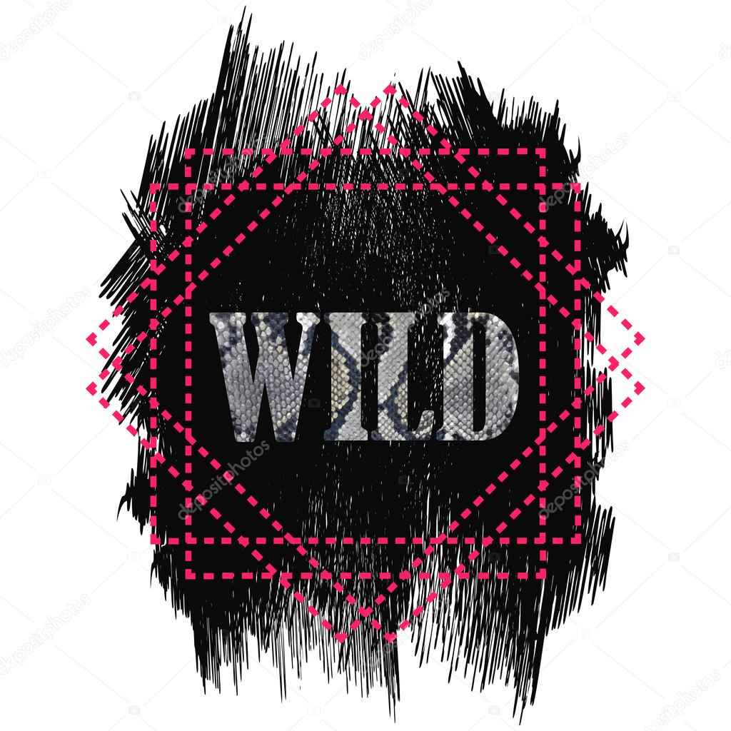 Tshirt design - Wild word quote Stock Vector Image by ©inides #80967604