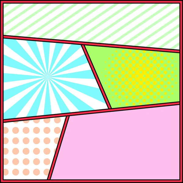 Popart frame strips achtergrond paginasjabloon — Stockvector