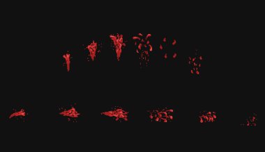 Piksel sanat vektör kan splatter animasyon.