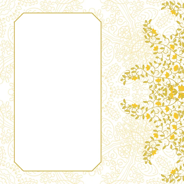 Diseño de plantilla de tarjeta de remolino floral . — Vector de stock