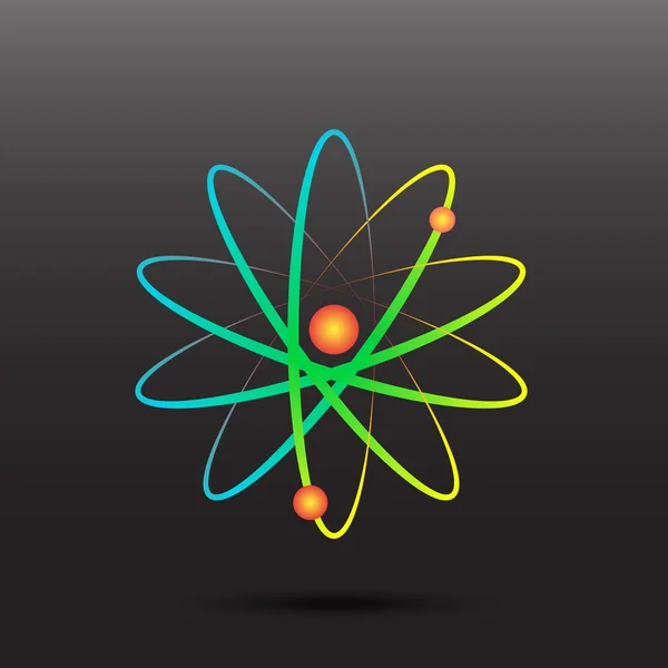 Символ радужной атомной энергии — стоковый вектор