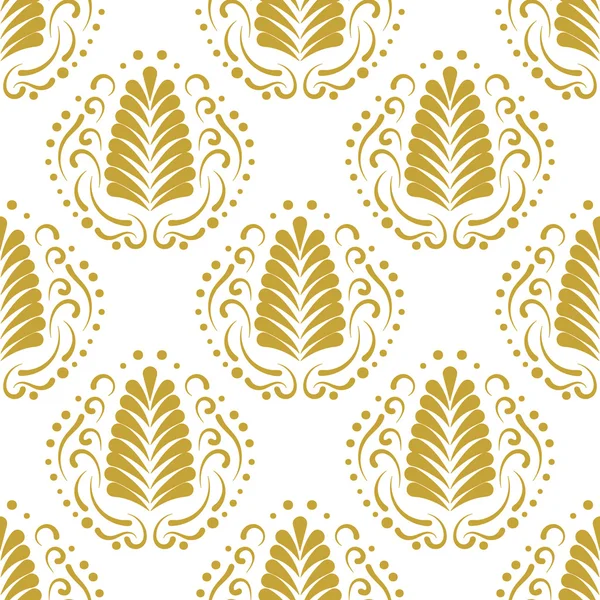 Feuille de damas stylisée ou motif sans plumes . — Image vectorielle