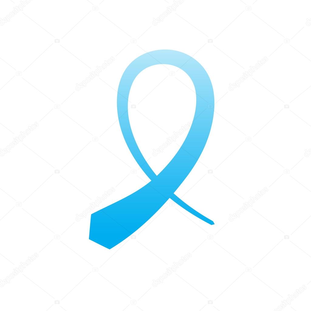 Prostate cancer ribbon awareness symbol