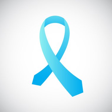 Prostate cancer ribbon awareness tie symbol
