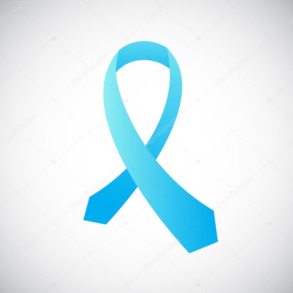 Prostate cancer ribbon awareness tie symbol