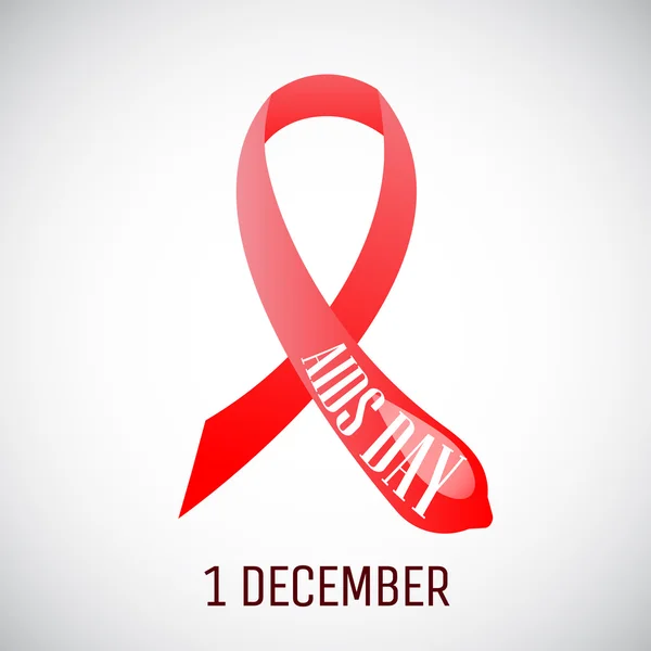 Aids nastro consapevolezza giorno simbolo . — Vettoriale Stock