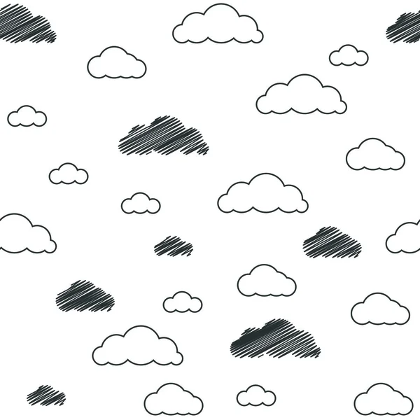 Baby vector seamless pattern. Light fun sky print for textil. — Stock Vector