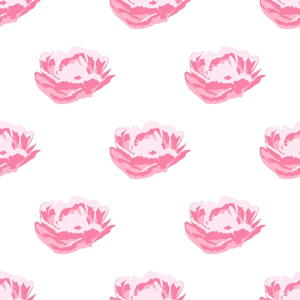 Rose flower seamless vector pattern. Repeating background. — Διανυσματικό Αρχείο