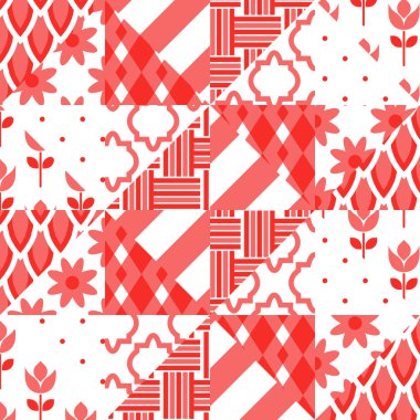 Patchwork Yorgan vektör desen döşemelerini.
