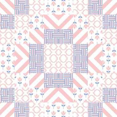 Patchwork Yorgan vektör desen döşemelerini.