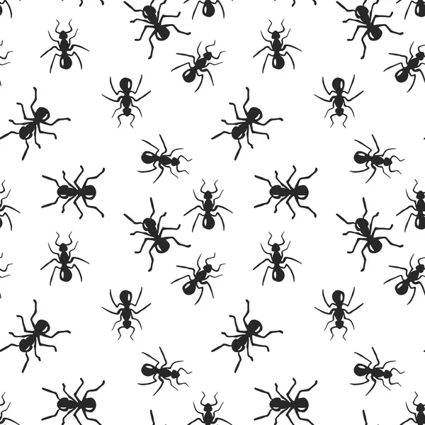 シームレスな蟻コロニー昆虫パターン ベクトル. — ストックベクタ