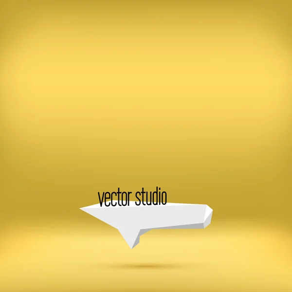 Vector ouro amarelo estúdio quarto fundo fundo . — Vetor de Stock