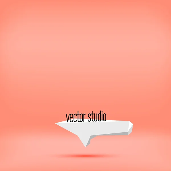 Vector vermelho estúdio quarto fundo fundo . — Vetor de Stock