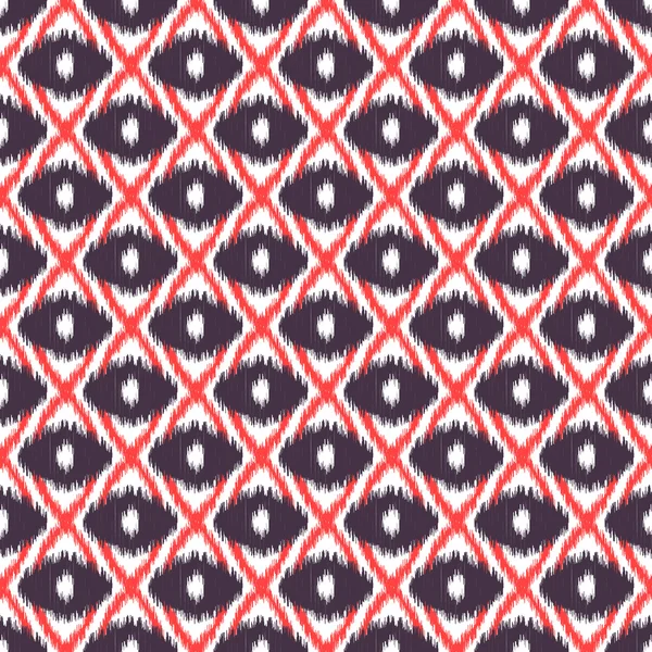 Ikat naadloze vector patroon. — Stockvector