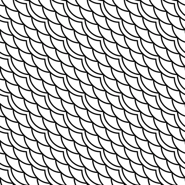 Modèle d'échelle de poisson en diagonale noire et blanche . — Image vectorielle