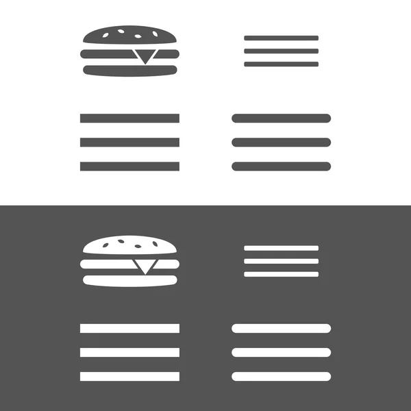 Menu Hamburger icône UI . — Image vectorielle