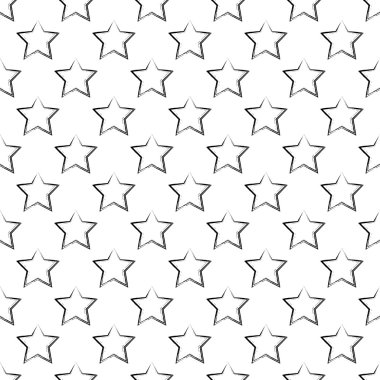 Fırça kontur sorunsuz vektör deseni.