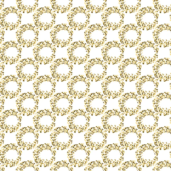 Mosaico dorado patrón inconsútil abstracto . — Archivo Imágenes Vectoriales
