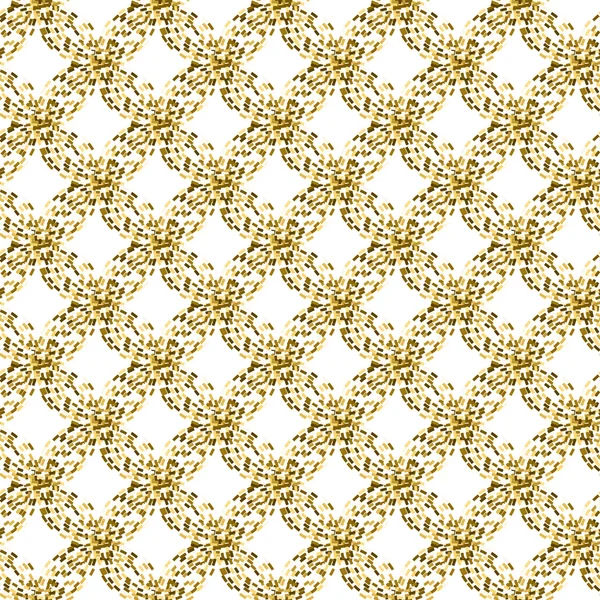 Goldenes Mosaik abstraktes nahtloses Muster. — Stockvektor