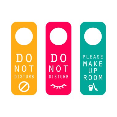 Otel hizmet kapı Etiketler rahatsız etmeyin.
