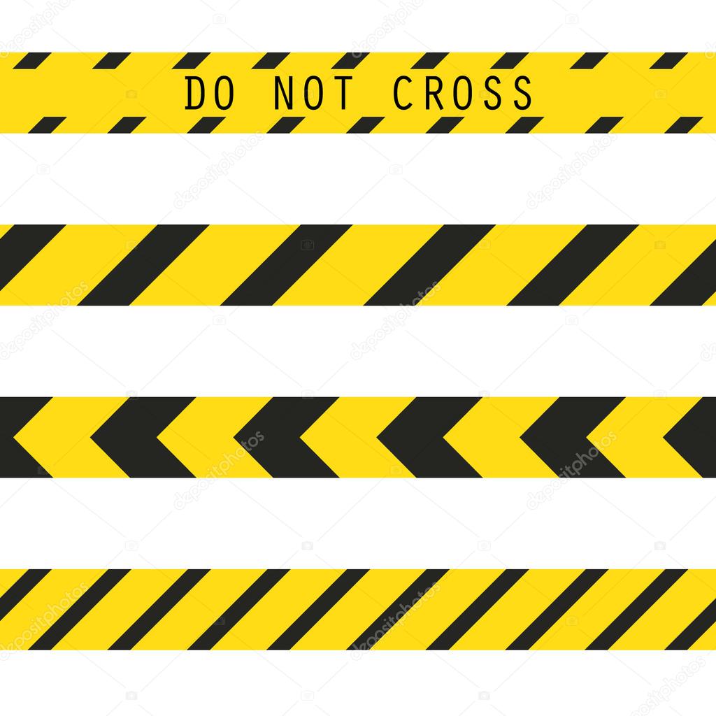 Do not cross the line caution tape.