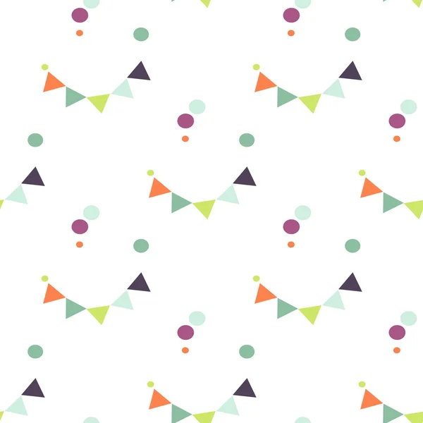 Drapeau Bunting et motif confetti . — Image vectorielle