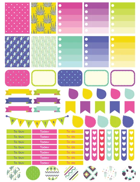 Stickers and label tags colorful set. — Stock Vector