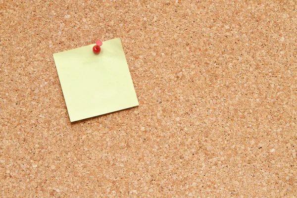 Boş mesaj bir mantar tahta üzerine Not