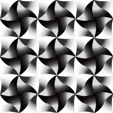 Dalgalı rhombus kesintisiz geometrik desen. Vektör tek renkli noktalar arka plan. Degrade yok. Kolay düzenlemek.