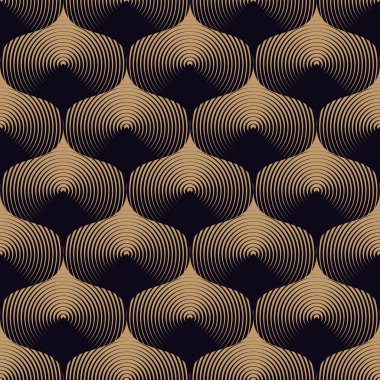 Optik illüzyon, bej ve koyu lacivert seamless modeli.