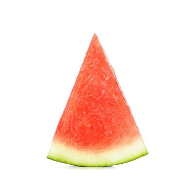 Beyaz arkaplanda karpuz izole edilmiş.