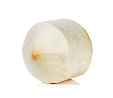 Beyaz arkaplanda izole edilmiş hindistan cevizi