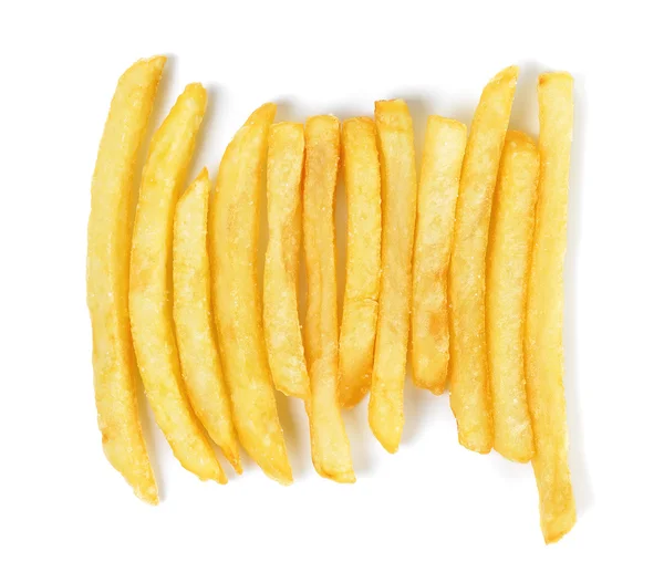 Pommes frites isoliert auf weißem Hintergrund — Stockfoto